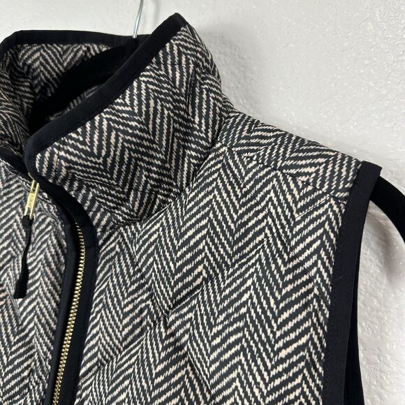 J Crew Down Vest Women XS Excursion Herringbone Quilted Preppy Outdoor - Picture 5 of 11